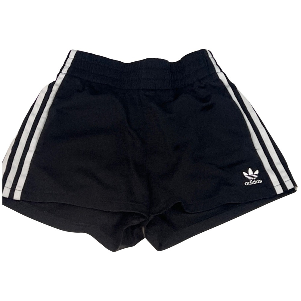 Adidas Kids Classic Black White Sporty Athletic Shorts Girls‎ Small 8-10 Comfort